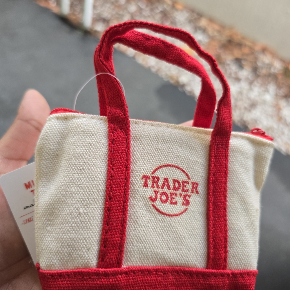 Trader Joe's Red and Cream Mini Bag